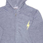 Firehouse - Girl's Neon Yellow Bolt Zip Hoodie