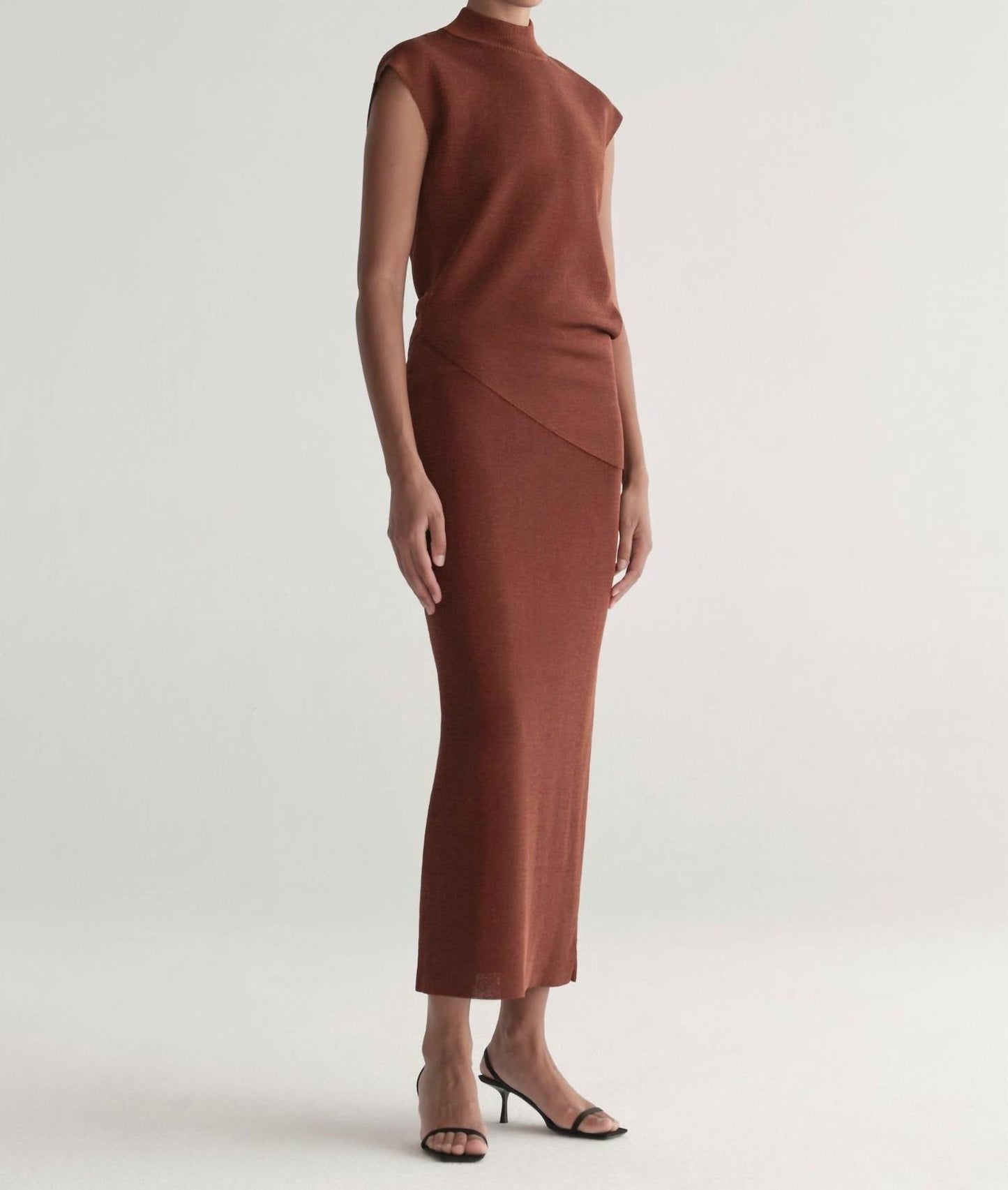 A.L.C. - Edith Metallic Knit Asymmetric Top