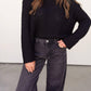 Aemi + Co - Ribbed Knit Slouchy Sweater