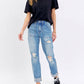 Judy Blue - High Rise Patch Pocket Distressed Cuffed Boyfriend Jeans