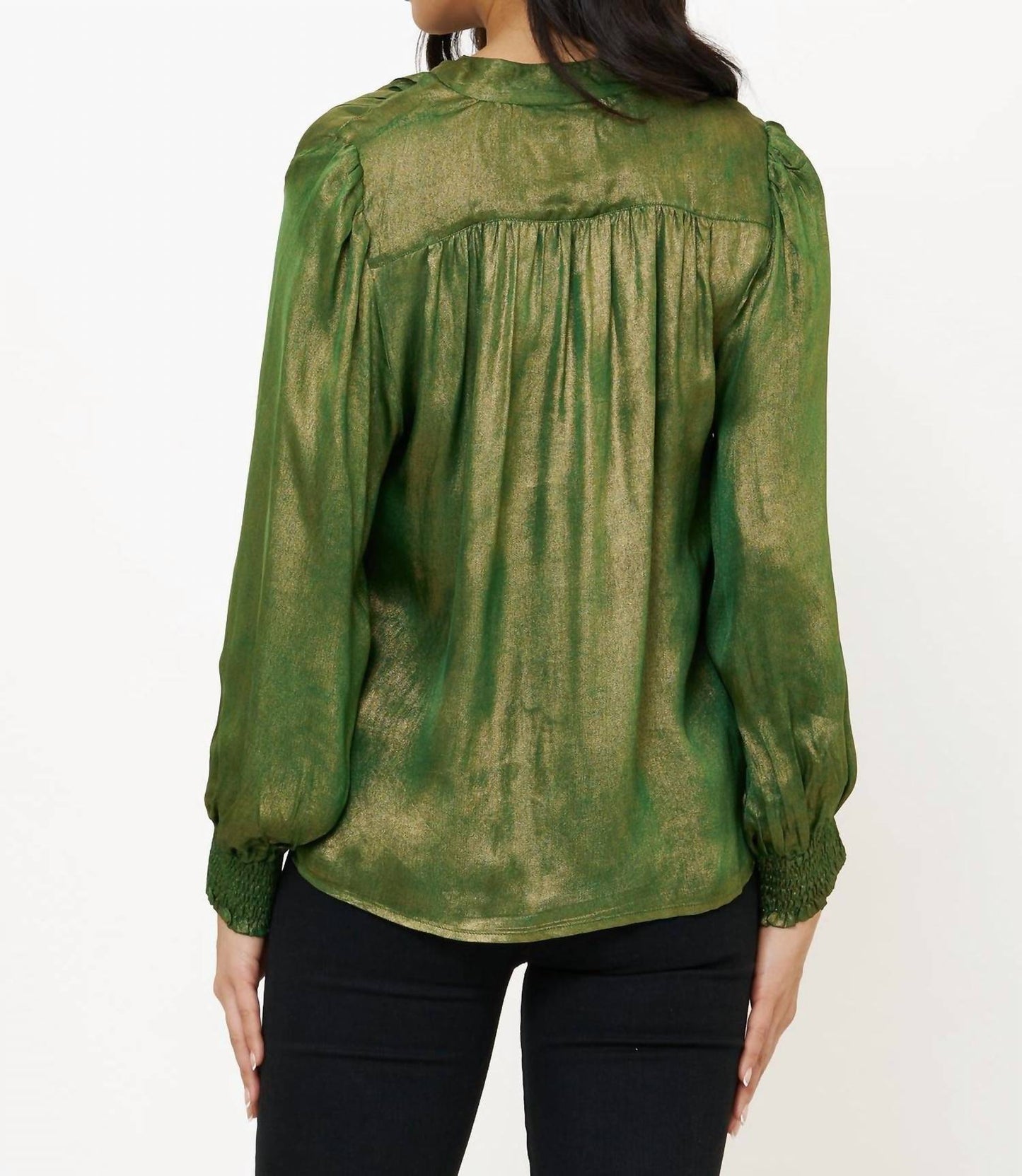 Oliphant - V-Neck Pintuck Blouse