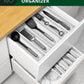Utensil Drawer Organizer, White (5 Slots)