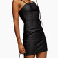 Topshop - Faux Leather Stretch Mini Dress