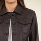 Kut From The Kloth - Julia Coated Crop Denim Trucker Jacket