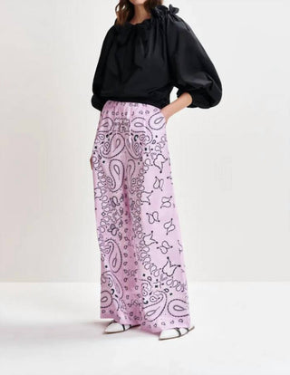 Essential Antwerp - Bandana Print Wide-leg Cotton Pants