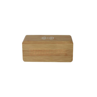 Creative Gifts International - Bamboo Wireless Phone Charger/Digital Clock