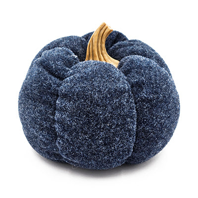 Set of 3 Plush Fabric Pumpkins in Brown