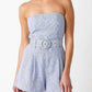 Olivaceous - Off Shoulder Stripe Romper
