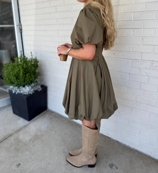 Aureum - Marie Bubble Hem Mini Dress