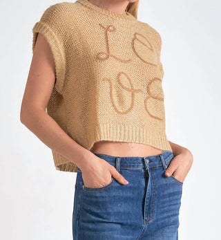 Elan - 7 Sleeveless LOVE Sweater