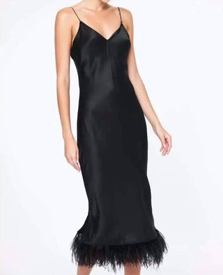 Cami Nyc - Vestido de penas de corvo