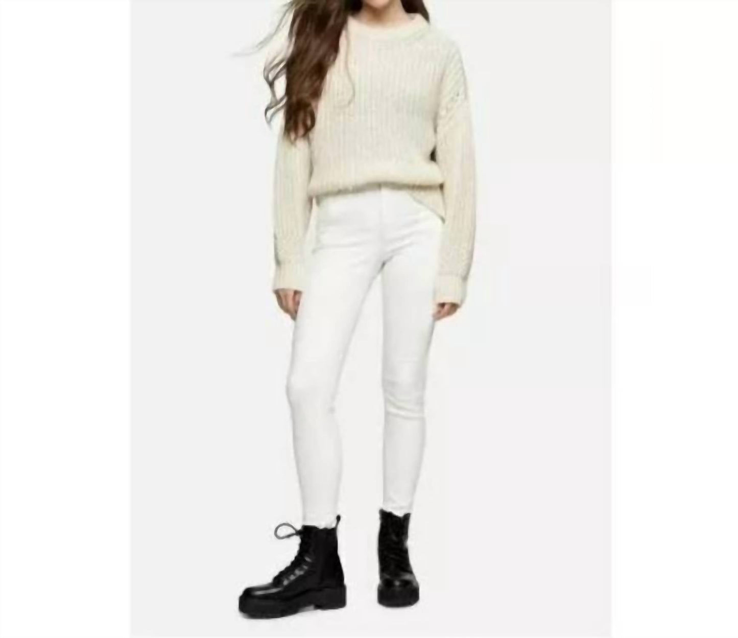 Topshop - Jamie Off Contrast Seam High Rise Skinny Jeans