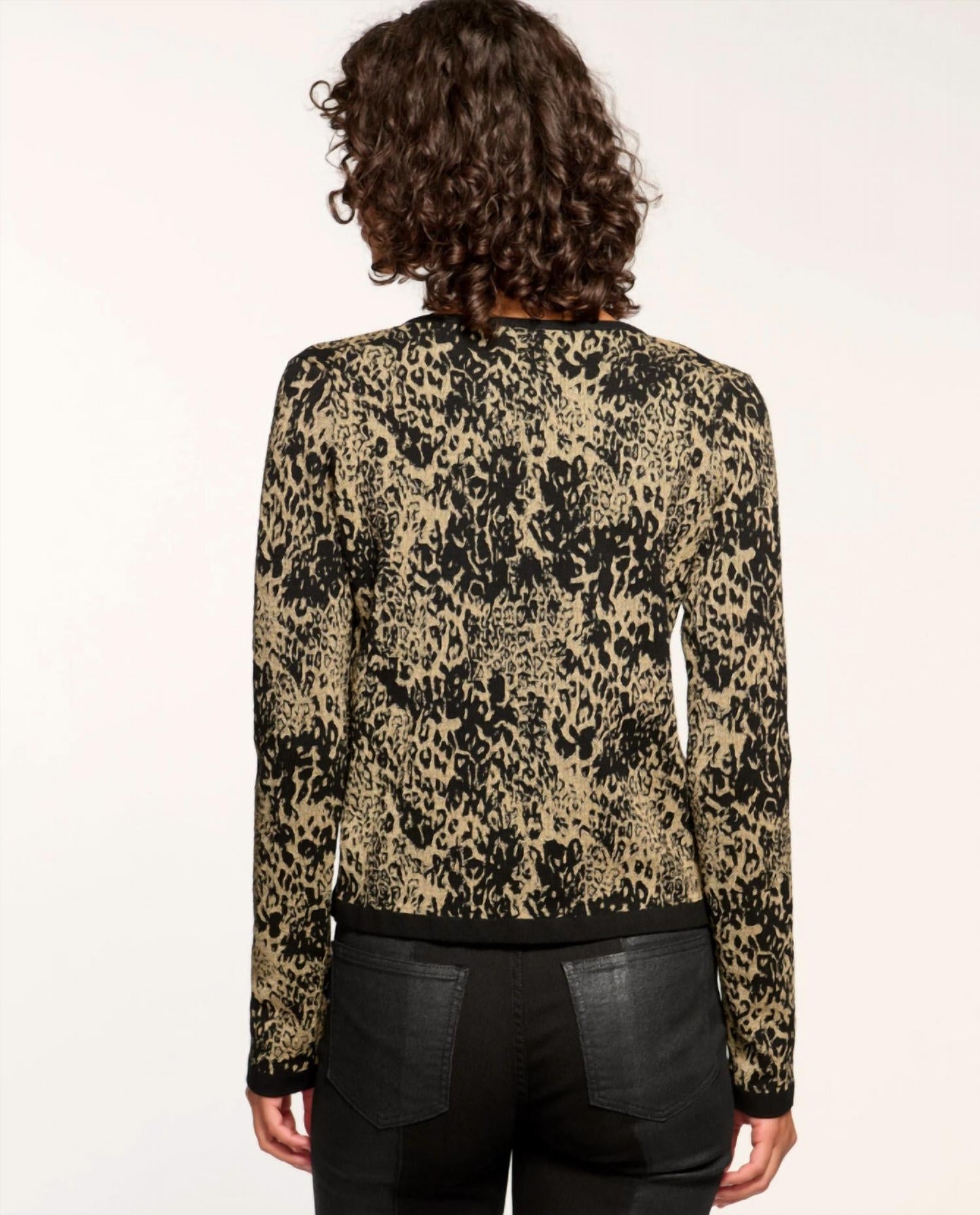 Ramy Brook - Tricia Leopard Jacquard Cardigan