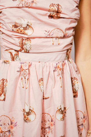 Blue Blush - Square Neck Dress