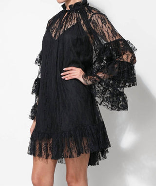 Adelyn Rae - Lorena Lace Ruffled Shift Dress