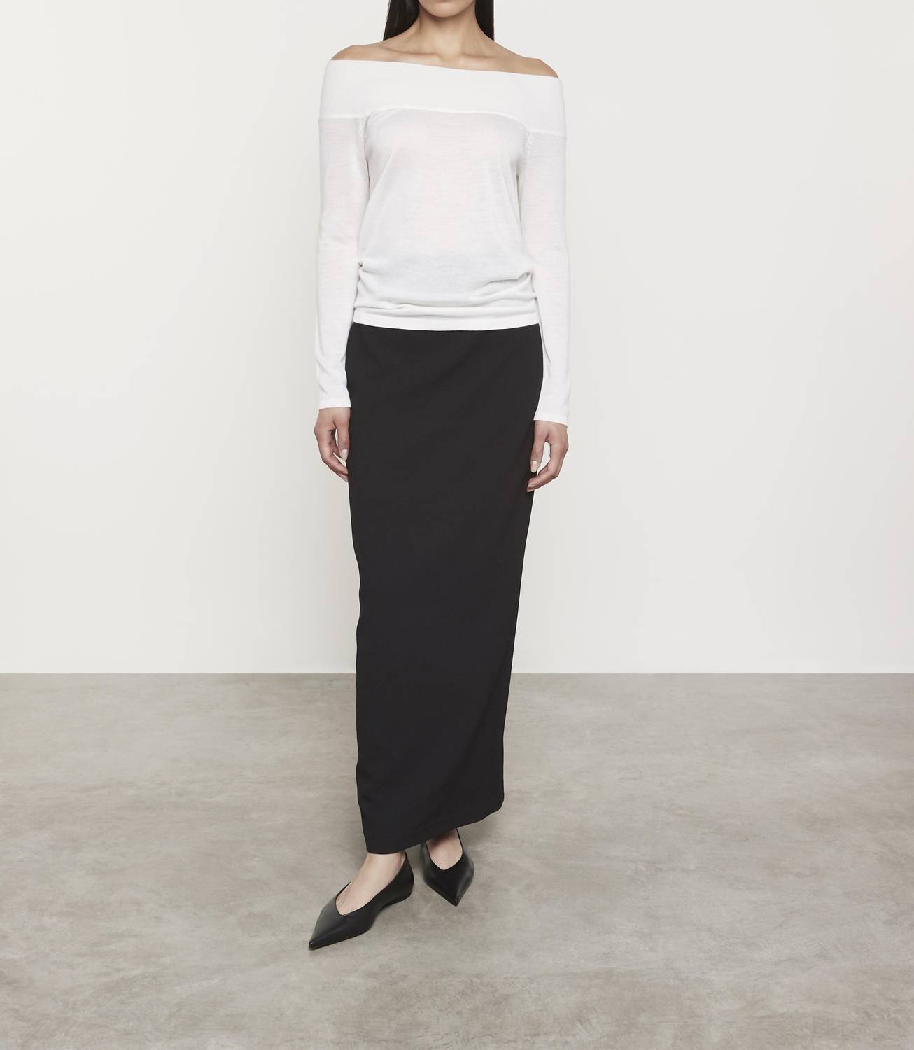 Enza Costa - TISSUE CASHMERE EXPOSED SHOULDER SWEATER
