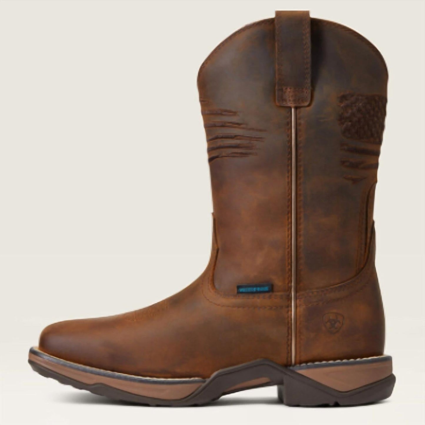 Ariat - Botas femininas impermeáveis ​​Anthem Patriot Western - MÉDIA/LARGA