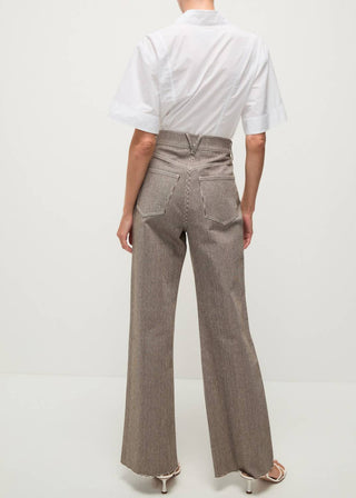 Veronica Beard - Calça jeans Taylor cintura alta perna larga