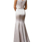 Belsoie - Long Off-the-Shoulder Marquis Satin Bridesmaid Dress