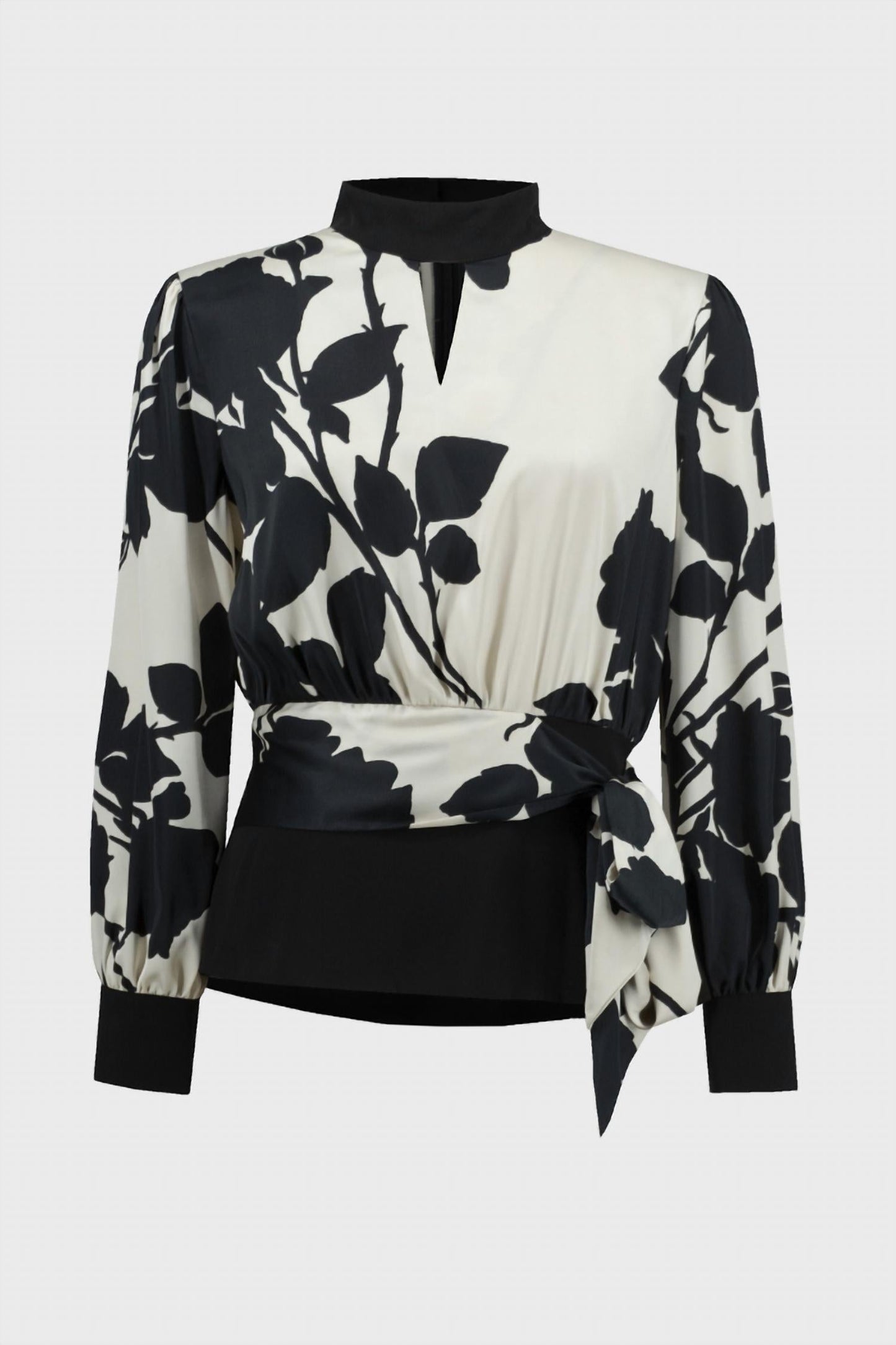 Joseph Ribkoff - Satin And Georgette Floral Print Top