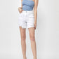 Risen - High Rise Distressed Mid Thigh Shorts