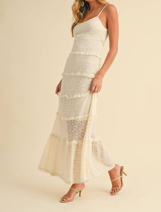 Klesis - Gracia Tiered Ruffled Lace Maxi Dress