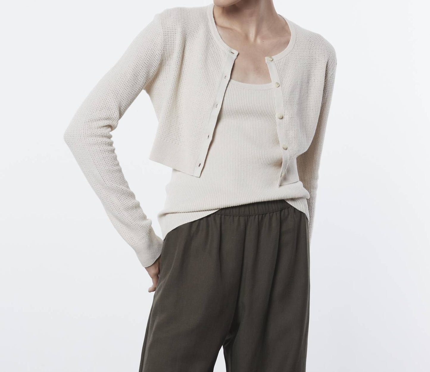 Enza Costa - LINEN KNIT SCOOP TANK