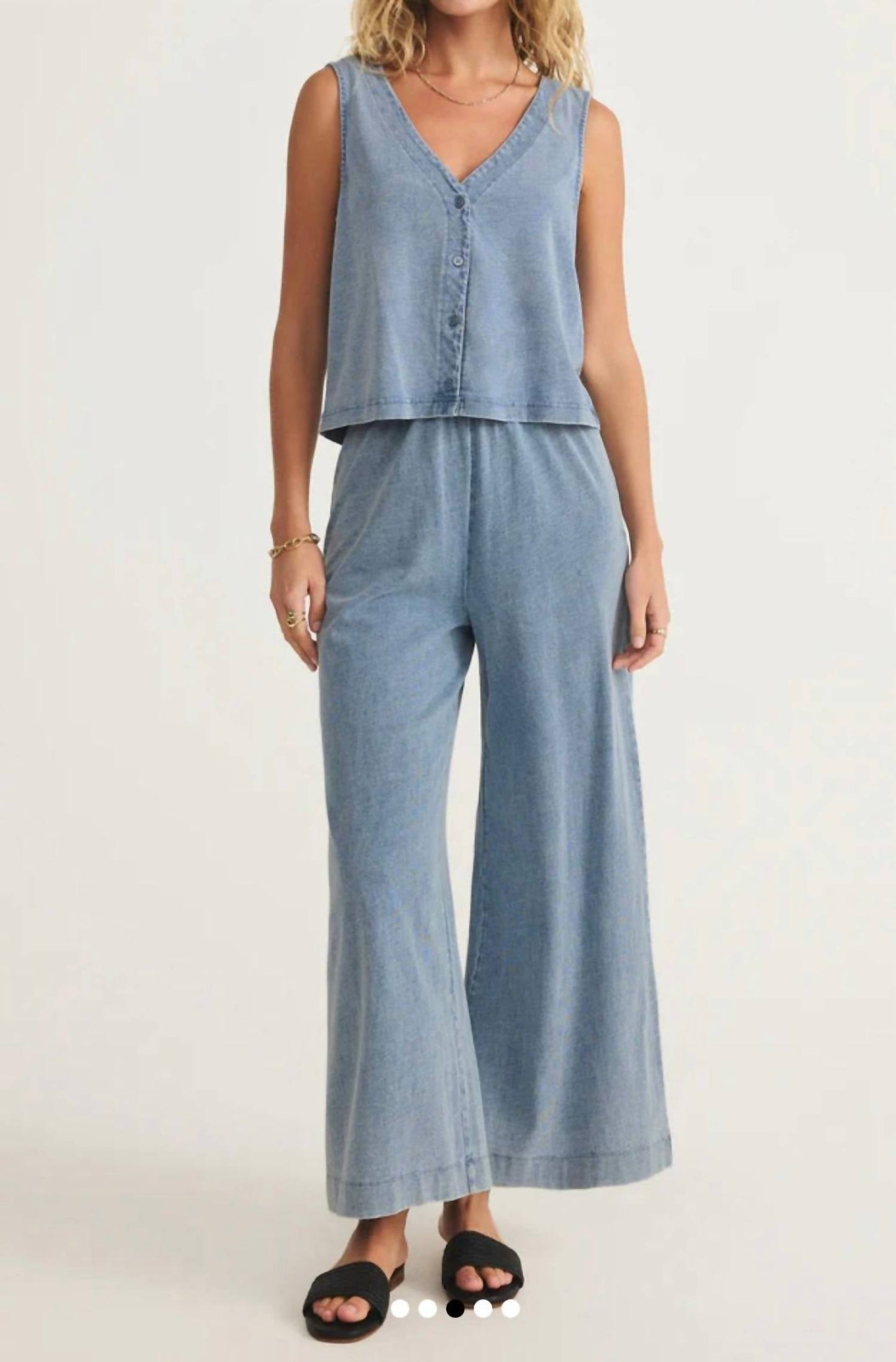 Z Supply - Denim Jersey Tank And Pant Set