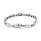 14K White Gold 2.0 Cttw Princess and Round Diamond Bar and Link Bracelet (I-J Color, I1-I2 Clarity) - 7.25" Inches