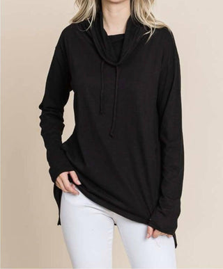 Culture Code - Drawstring Cowl Neck Top