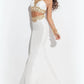 Rachel Allan - Beaded Two-piece Taffeta Mermaid Gown