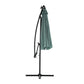 10ft Solar LED Offset Hanging Patio Umbrella (Light Green)
