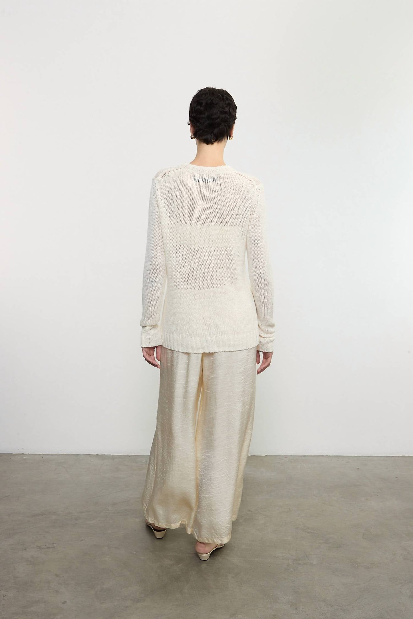 Enza Costa - TEXTURED SATIN PALAZZO PANT