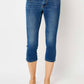 Judy Blue - Skinny Fit Mid Rise Capri with Side Slit