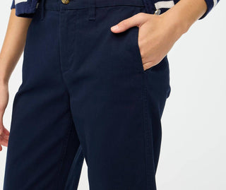 J.Crew - Calça Chino Girlfriend de cintura alta