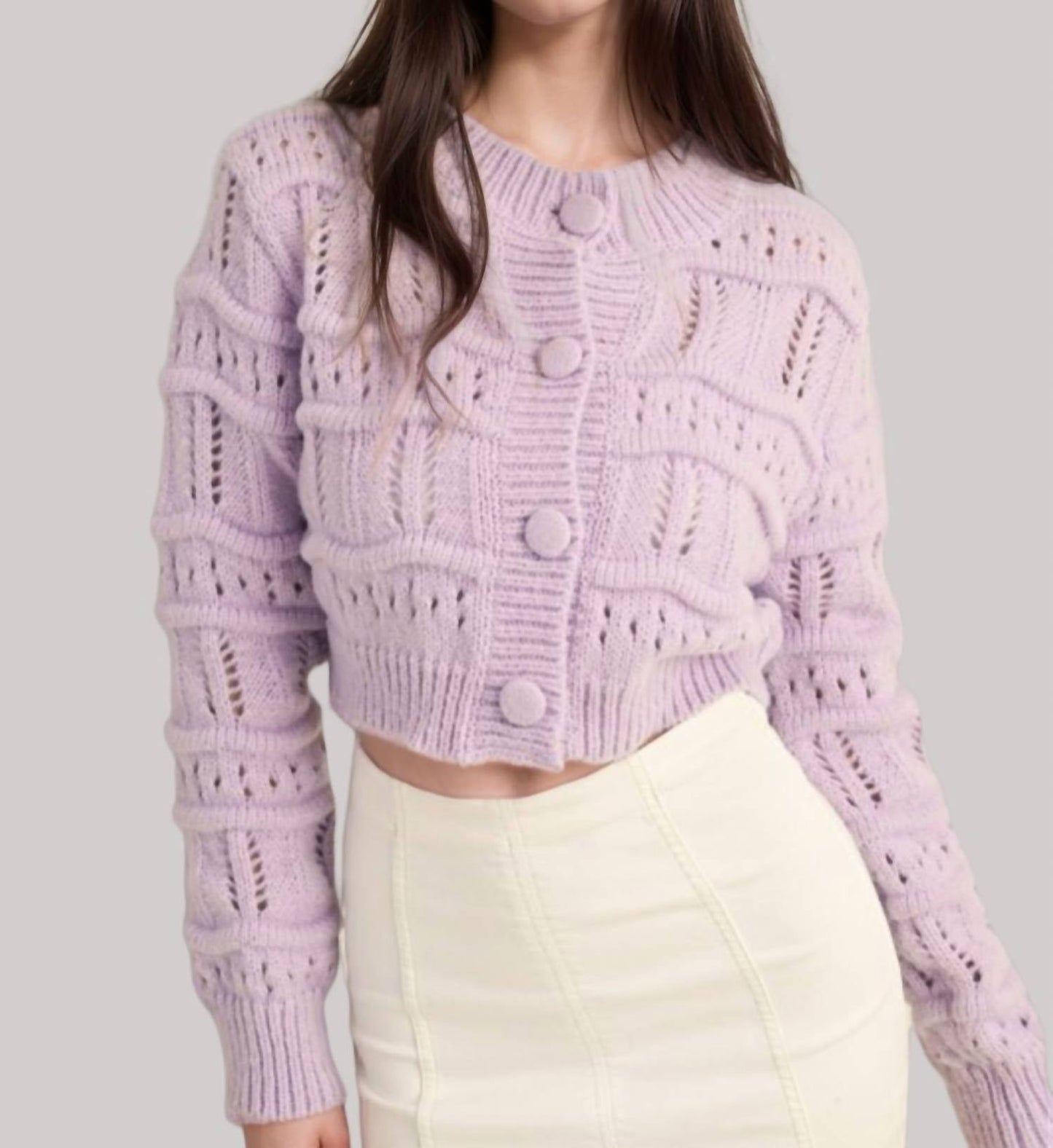 &Merci - Chunky Knit Wave Detail Sweater