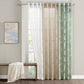 Palm Leaf Burnout Sheer Window Curtain 50x95 Natural