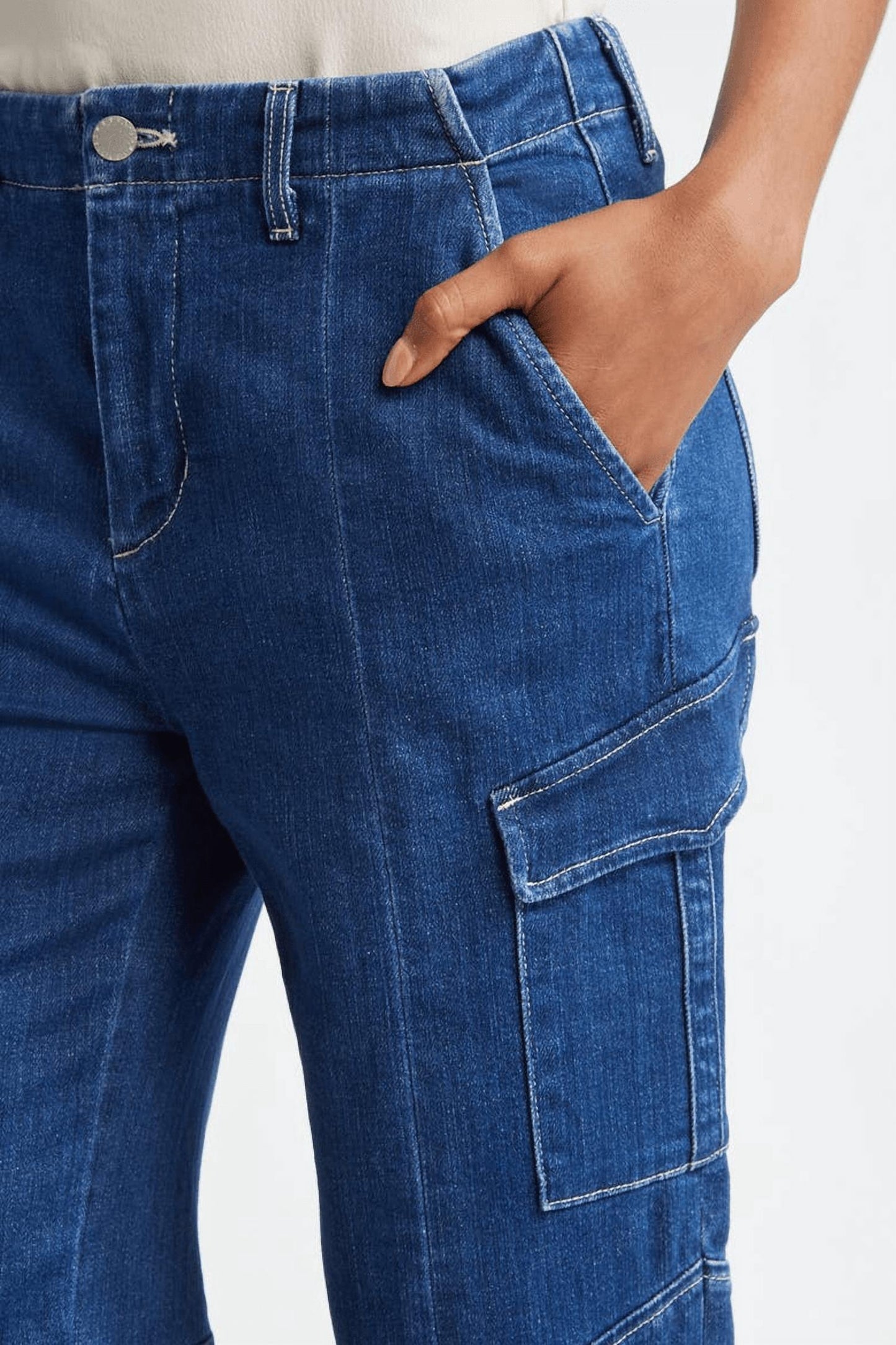 L'Agence - Brooklyn High Rise Utility Wide Leg Jeans