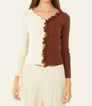 Find Me Now - Charlie Ruffle Knit Top