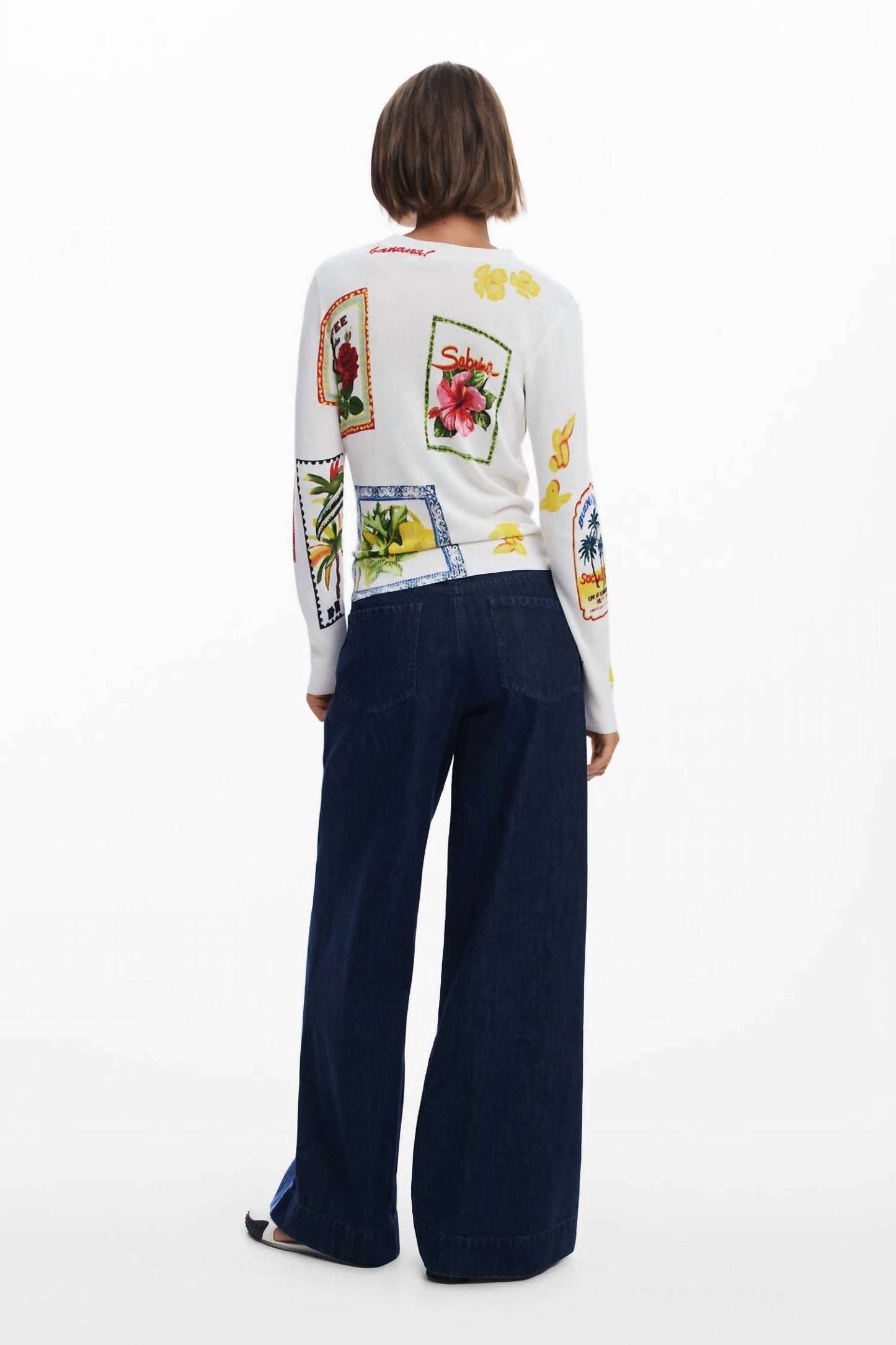 Desigual - Tropical Stamps Sweater - Petite