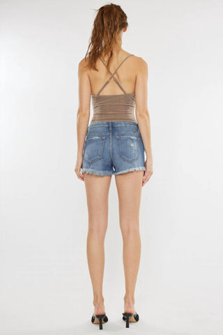 Kancan - Shorts Boyfriend Gizelle de cintura média