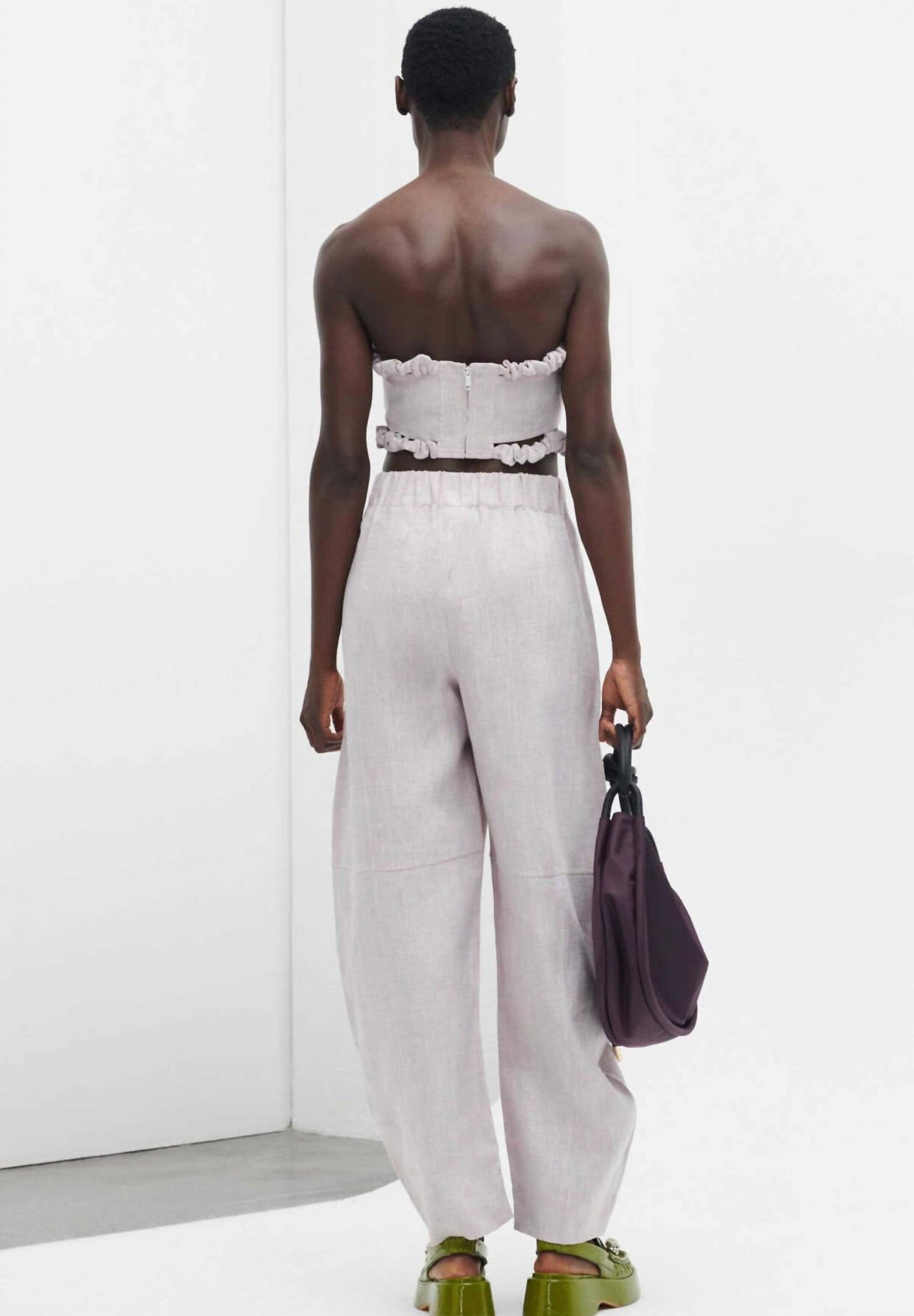 Ganni - HEMP CURVED TROUSER