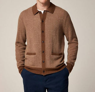 J.Crew - Suéter Polo Cardigan de Caxemira