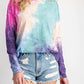 143 Story - Top Tie Dye com recorte nos ombros