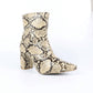 Everglades - Women's Snakeskin Chic Block Heel Ankle Boots