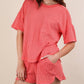 Very J - Oversized Two Tone Double Knit Top & Shorts