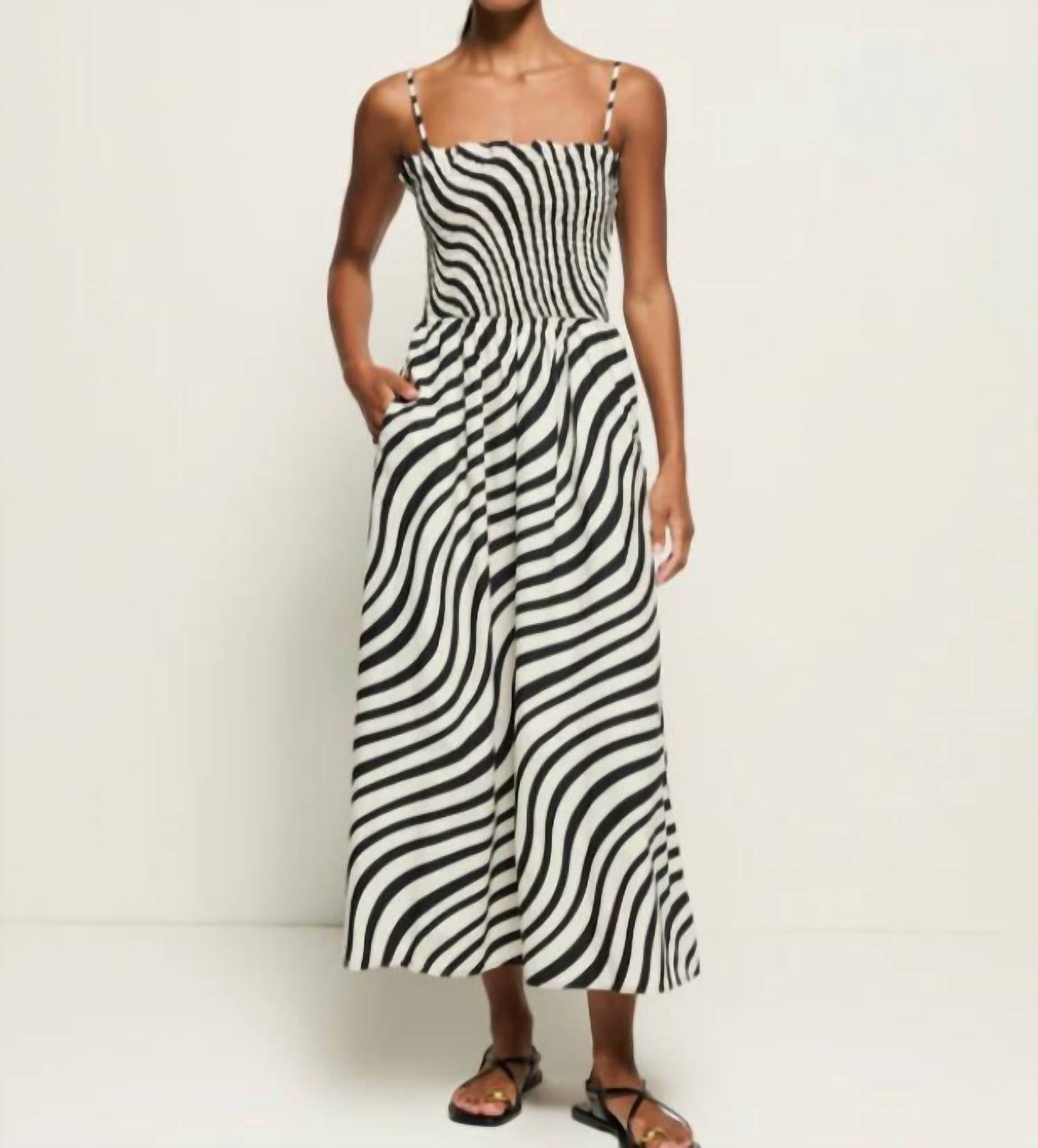 Nation Ltd - Sibelle Smocked Midi Dress