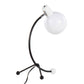 Eileen Contemporary Task Lamp in Black Metal and White Plastic Shade