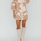 Moda Borboleta - Button Up Knit Shirt Dress