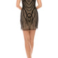 Aidan Mattox - Sleeveless Embellished Mesh Dress